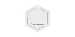 Gamma PPS-13 Шаблон для пэчворка толщ. 3 мм 7 см х 6.5 см в пакете с еврослотом шестиугольник