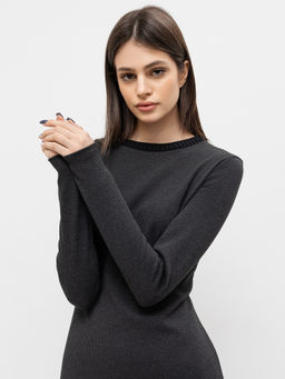 Платье женское миди в цвете фактура на черном - Mark formelle фото 4