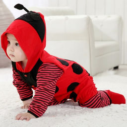 Флисовый комбинезон Божья коровка