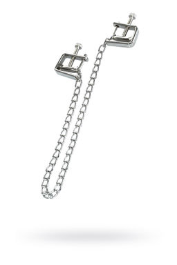 Зажимы для сосков с цепочкой TOYFA Theatre, металл, серебряный