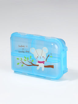 Цена за 2 шт. Таблетница, 9.5×6×3 см, 10 секций, голубая