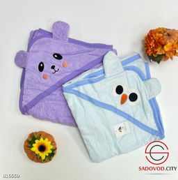 Детские махровые полотенца с капюшоном