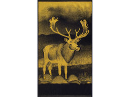 Полотенце махровое 6с103.412ж1 Фото-олень(т.желтый) 50х90см