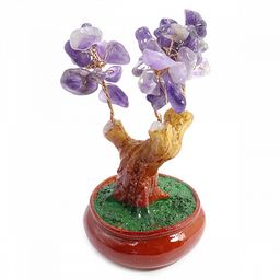 Дерево счастья с камнями Аметист - символ любви, верности и счастья между влюбленными 11см - Сандаловый дом фото 4