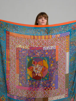 Большой,яркий платок из тонкой шерсти - Tantino фото 2