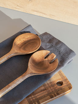 Ложка сервировочная из дерева манго 35x7 коричневый дерево манго - Denastia фото 2