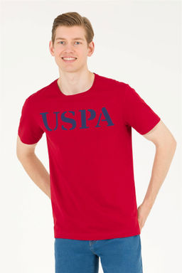 U. S. Polo Assn Мужская бордово-красная базовая футболка с круглым вырезом - U.s. polo assn фото 8