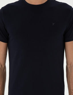 Темно -синий Slim Fit Basic T -For - Cacharel фото 6