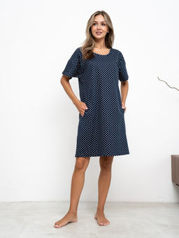 Туника хлопок 100%,синяя