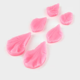 Молды для заливки «Лепесточки», силикон, 3 пары, розовые