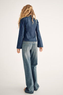 TRF WIDE-LEG MID-RISE FULL LENGTH JEANS - Zara фото 19