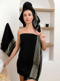 Махровое полотенце Эллада- графит 70*140 см. хлопок 100%