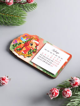 Цена за 2 шт. Магнит на холодильник с календарём 2026 «Лошадь. Счастья, Здоровья», 6×10.5 см