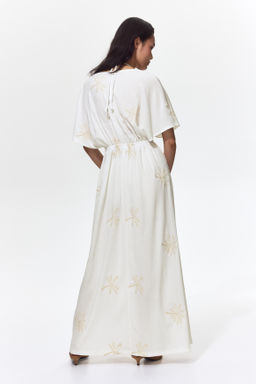 Vestido bordado con cord?n de ajuste - H&m фото 6