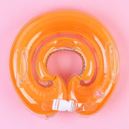 Круг детский на шею, для купания, Подсолнух, с погремушками, двухкамерный, цвет оранжевый - Крошка я фото 2