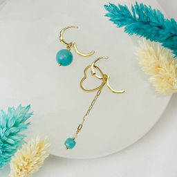 Серьги из Амазонита и Лунного камня