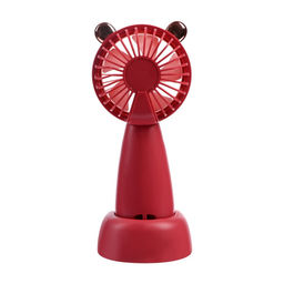 Подарочный набор вентилятор, подставка для телефона и зонт, красный