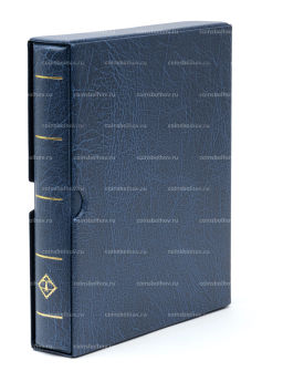 Альбом для монет без листов с защитным шубером формат Optima F Синий (LEUCHTTURM 302912)