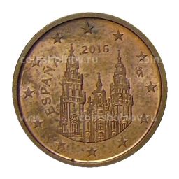 1 евроцент 2016 года Испания