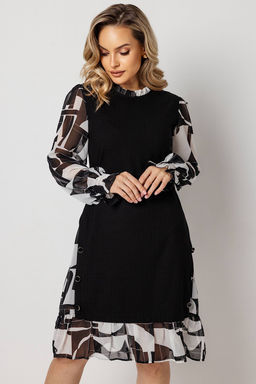 Платье женское 6165/07/Черно-белый