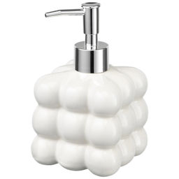 Диспенсер 400 мл 9*9*15,4 см, молочный белый