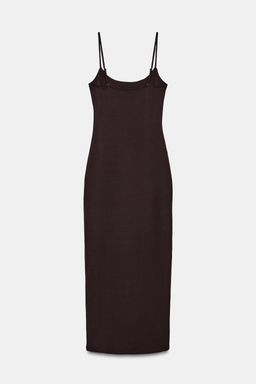 VESTIDO MIDI TIRANTES / Marr?n - Zara фото 7
