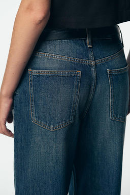 Z1975 HIGH-WAIST BELTED CULOTTES JEANS - Zara фото 5