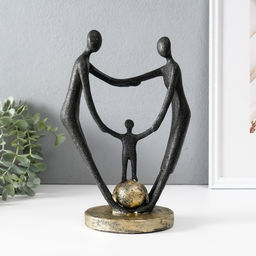 Фигурка полистоун «Сила в единстве», чёрный, 12×17.5×26.5 см