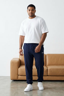Siyah Buyuk Beden Regular Fit Bask?l? Biyeli Lastik Paca Esofman Alt? TMNSS26AJ00001 - Trendyolmilla фото 9