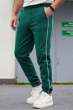TRENDYOL MAN Siyah Regular/Normal Kesim Biyeli Kal?n Esofman Alt? TMNAW25EA00001
