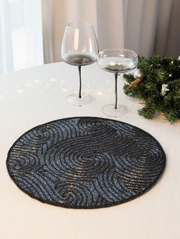 Салфетка сервировочная D35 синий бисер