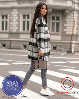 Длинная байковая рубашка в крупную клетку - Bruno фото 3