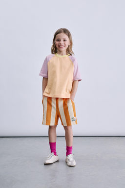 CAMISETA MANGA RANGL?N COLOR BLOCK / Naranjas - Zara фото 7