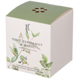 СВЕЧА АРОМАТИЗИРОВАННАЯ В СТАКАНЕ LIME BERGAMOT & BASIL 7,5*8,5 СМ