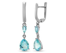 Серьги из серебра топаз, Малика