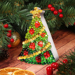 Аппликация пайетками Ёлочка