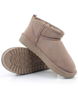 04-PF8300-4 GRAY/BEIGE Угги женские (натуральная замша, 100% шерсть)