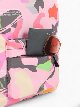 Рюкзак школьный на молнии, с карманами, с абстрактным рисунком, размер 30?13?42 см, с принтом, чёрный