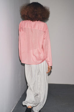 ZW COLLECTION CHECK PYJAMA SHIRT - Zara фото 13
