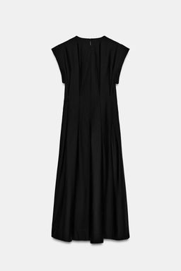 VESTIDO POPEL?N PLIEGUES ZW COLLECTION / Negro - Zara фото 7