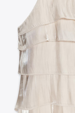 SHIMMER-EFFECT RUFFLED TOP - Zara фото 12