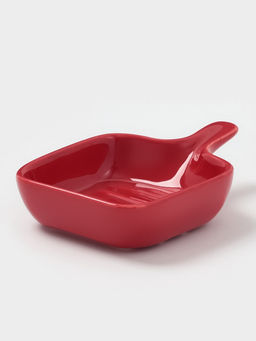 Соусники с ручкой Доляна Сковорода, набор 4 шт., 50 мл, керамика, красные фото 2