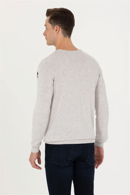 U. S. Polo Assn / Мужской свитер из каменного меланжа - U.s. polo assn фото 5