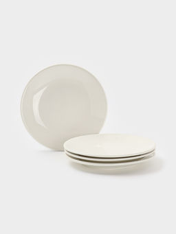 Тарелки Доляна White Label, набор 4 шт., 18.5×18.5×1.7 см, фарфор, белые