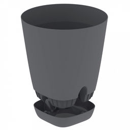 Горшок для цветов Гранд 4л, д19см, h20см, с поддоном, система прикорневого полива, графит, полипропилен (Россия) - Домашняя мода фото 7
