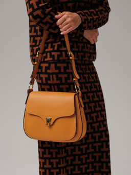 Кожаная сумка Azaro 30778 оранжевая тыква