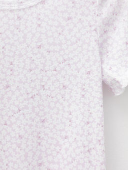 К 1180/нежно-лавандовый,лепестки цветов сорочка ночная для дев