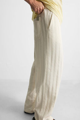 RELAXED FIT JACQUARD TROUSERS - Zara фото 5