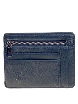 Картхолдер из натуральной кожи для пластиковых карт, цвет черный