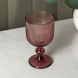 Бокалы для вина SL Home «Модерн», 250 мл, 8×14.5 см, набор 2 шт., стекло, розовые